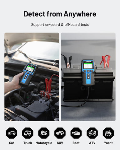 TOPDON BT200 Car Battery Tester, 12V/24V, 100-2000 CCA Load Tester