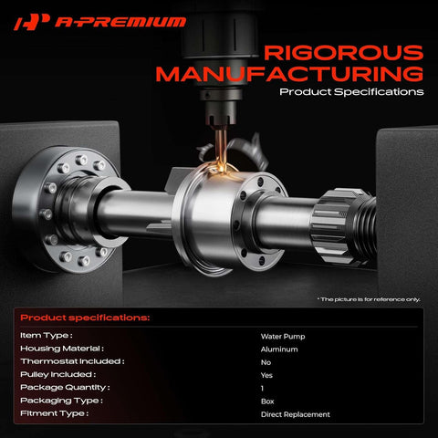 A-Premium Engine Water Pump (V6 3.6L) Compatible with Jeep, Dodge