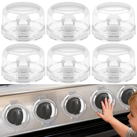 Stove Knob Safety Covers, 6 Pack Universal Gas Stove Knob Covers