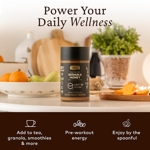 Comvita Manuka Honey UMF 15+ (MGO 514+) Raw, Monofloral - 500g (17.6 Oz)