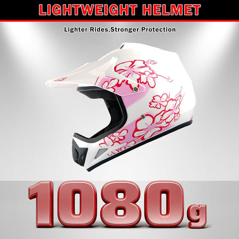WOW Youth Kids Motocross BMX MX ATV Dirt Bike Dianosour Helmet Dragon + Goggles + Martian Youth Glove Bundle: HJOY MG Bundle