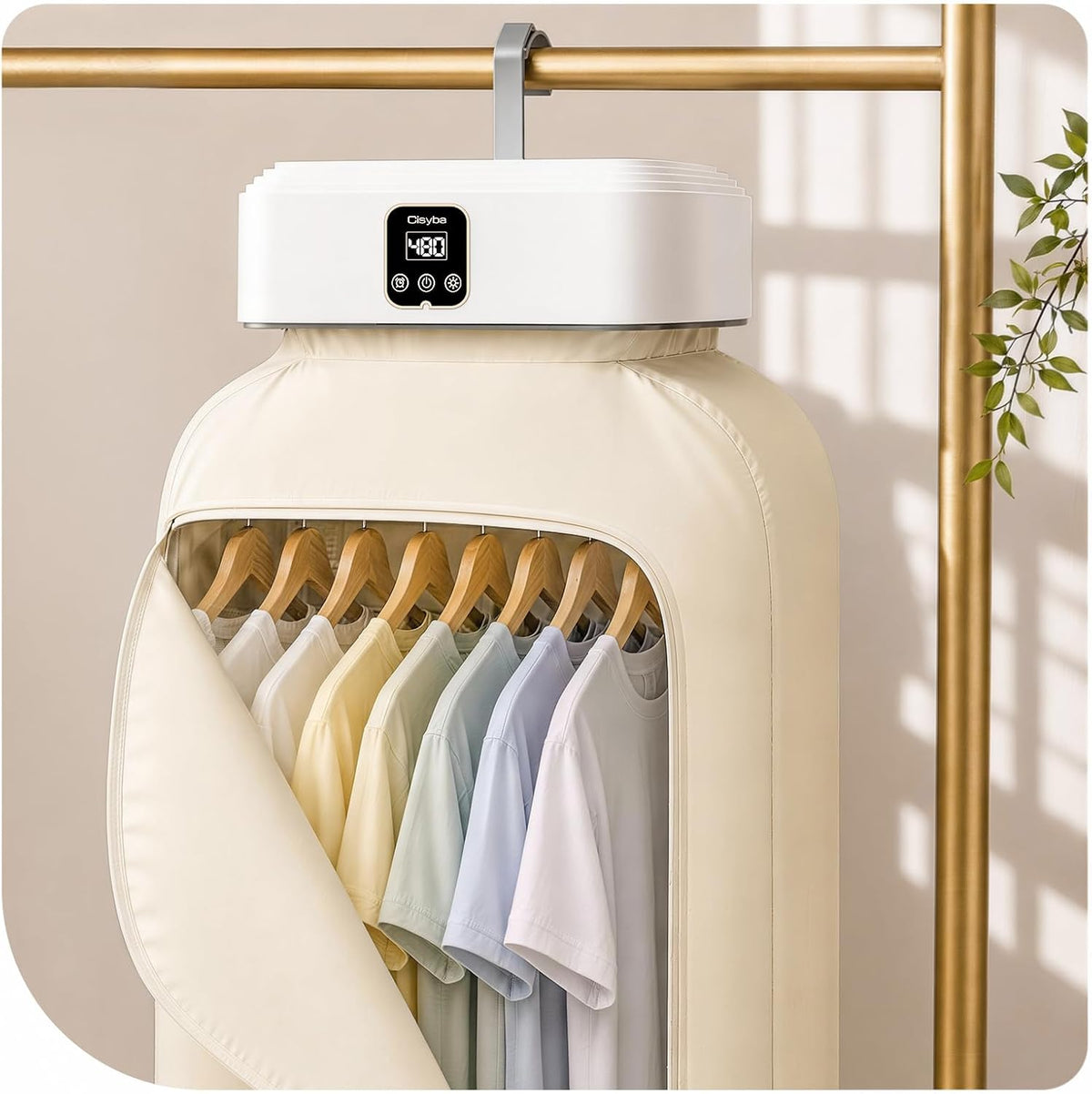 Portable Clothes Dryer, 600W Foldable Mini Dryer with 8 Timer Settings