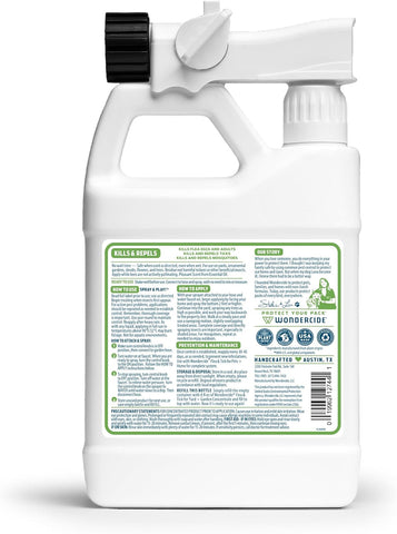 Wondercide - Flea & Tick Yard Spray with Natural Essential Oils - 32 oz