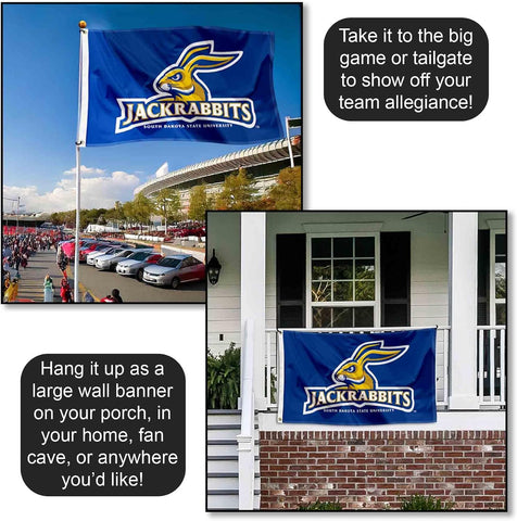 College Flags & Banners Co. South Dakota State Jackrabbits SDSU University Large College Flag