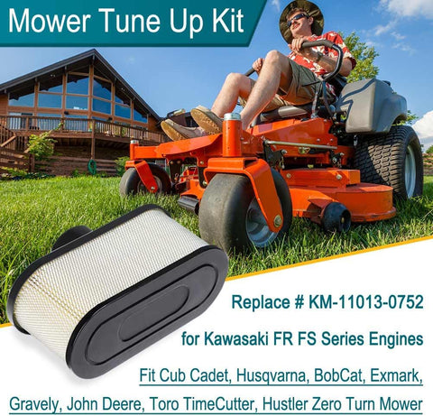 Emmawin FR691V Tune Up Kit for Kawasaki FR651V FR730V FS481V FS541V FS600V FS651V FS691V FS730V Engine Lawn Mower, Replace FR691V Oil Filter 49065-7007 Air Filter 11013-0752