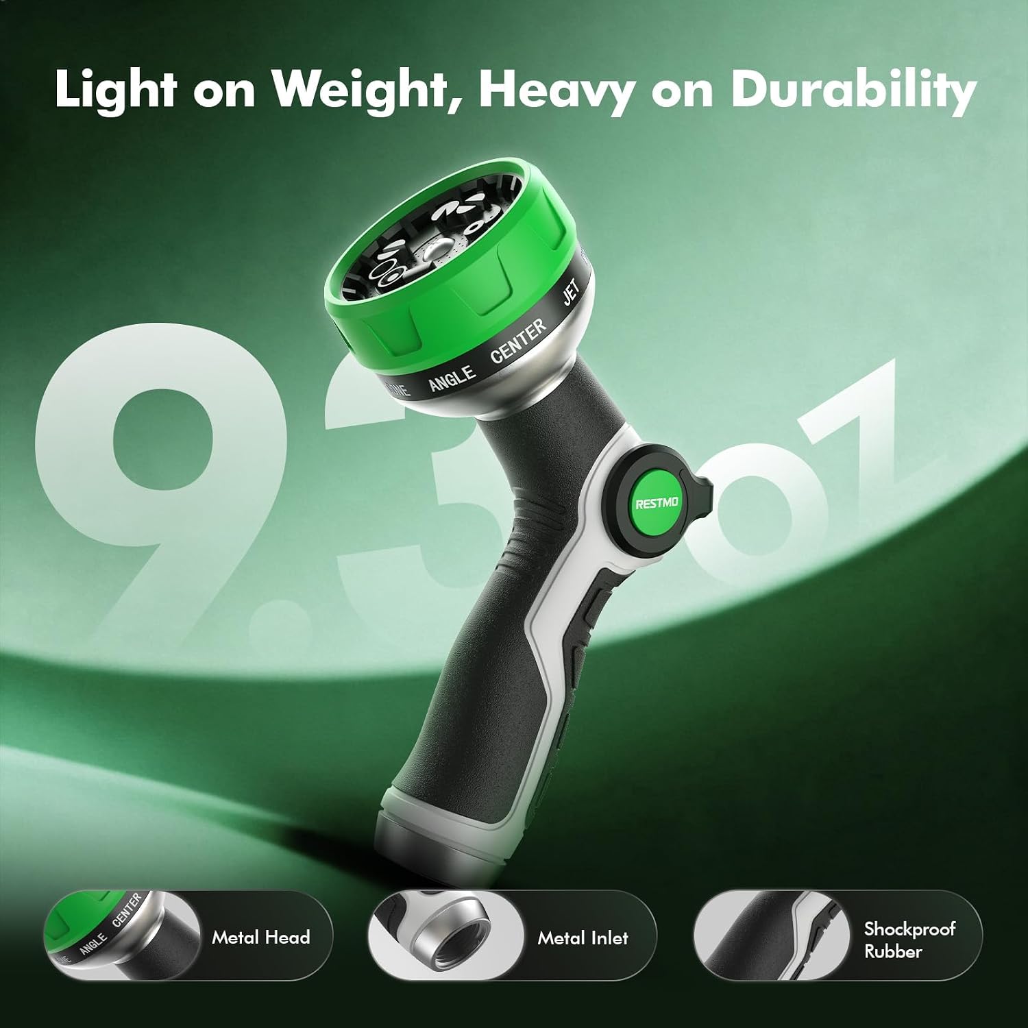 RESTMO 10-in-1 Water Hose Nozzle, Garden Hose Sprayer for Outdoor