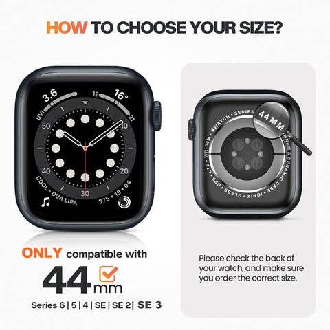 Goton 2-Pack Bling Case with Screen Protector for Apple Watch 44mm