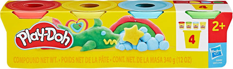 Play-Doh 4 Classic Colors, Set of Modeling Compound 3 oz x4, Manual Activity and Artistic Creations, Play-Doh Creative Kits for Kids
