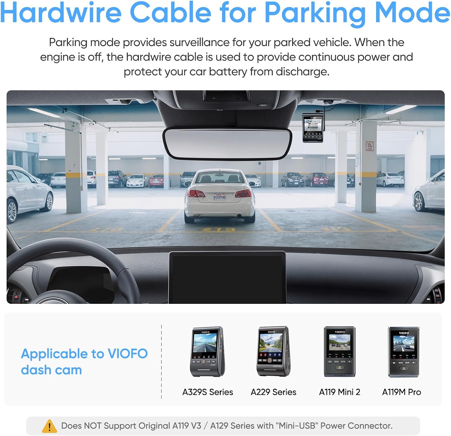 VIOFO HK4 Hardwire Kit with 8pcs Full Set Circuit Fuse Tap, Type-C Port, for A329 series/A229 series/A119Mini2/A139Pro/WM1/T130 Dash Cam
