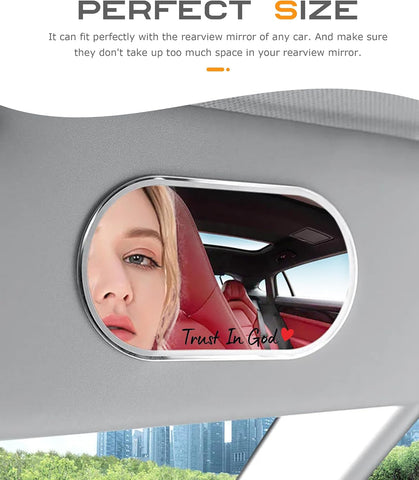 SCUARI 4PCS Car Stickers,Cars Decals,Car Accessories Trust in God Rearview Mirror Sticker,Auto Stickers and Decals,Auto Decals for Women,Trust in God Mirror Decoration,Fits Most Vehicles (Black&Red)