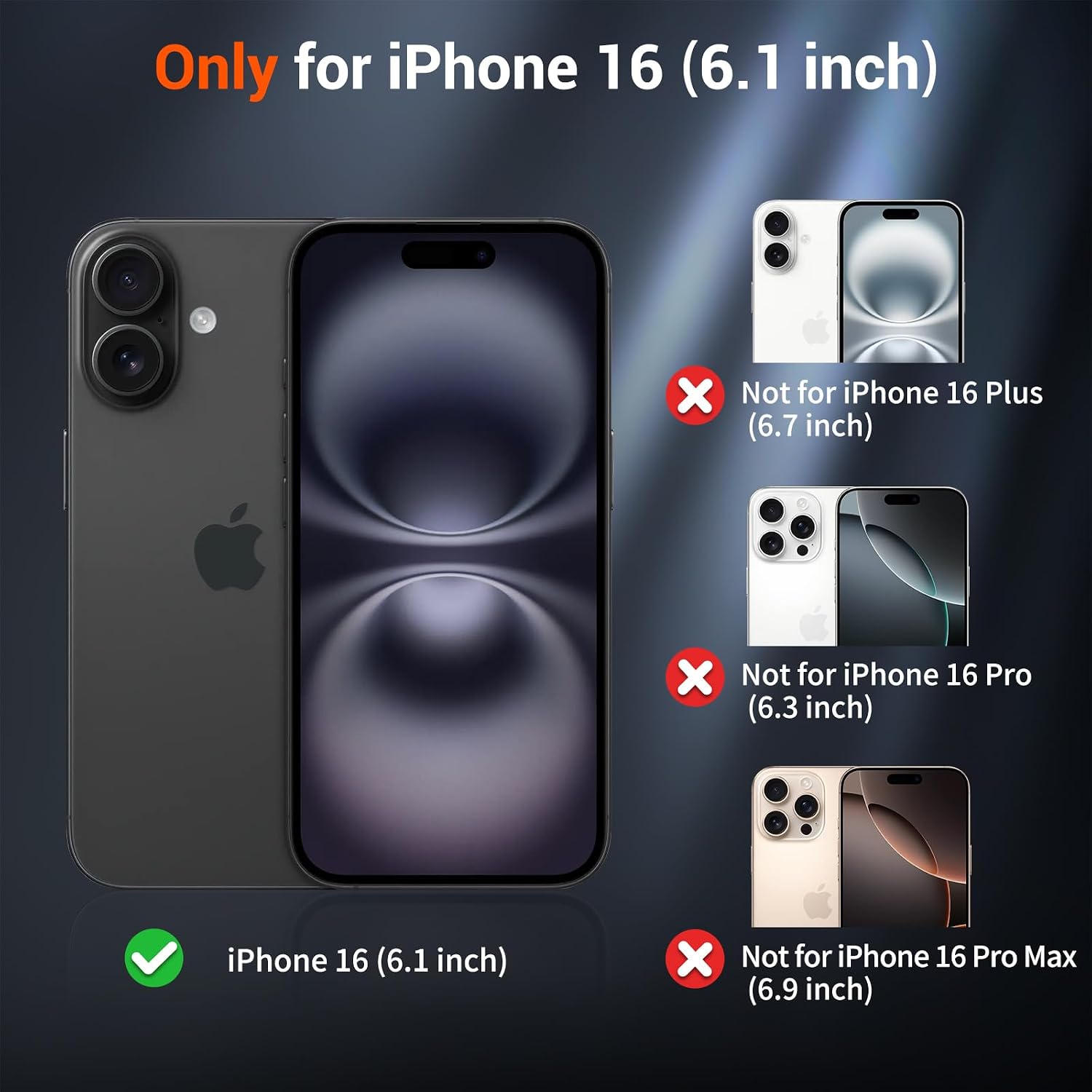 SUPFINE Magnetic for iPhone 16 Case Black