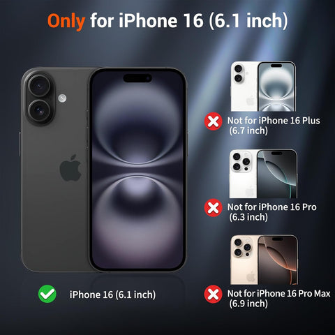 SUPFINE Magnetic for iPhone 16 Case Black