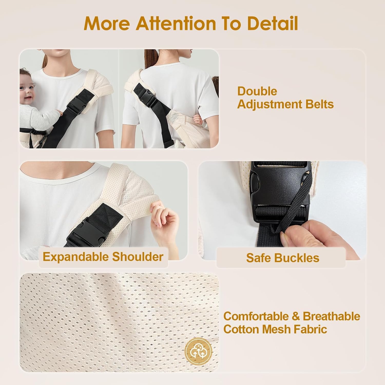 MISSWISDOM Toddler Sling Carrier, Adjustable Baby Carrier Sling 8-40 lbs, Lightweight Toddler Carrier Baby Sling Carrier, Toddler Hip Carriers One Size Fits All, Black