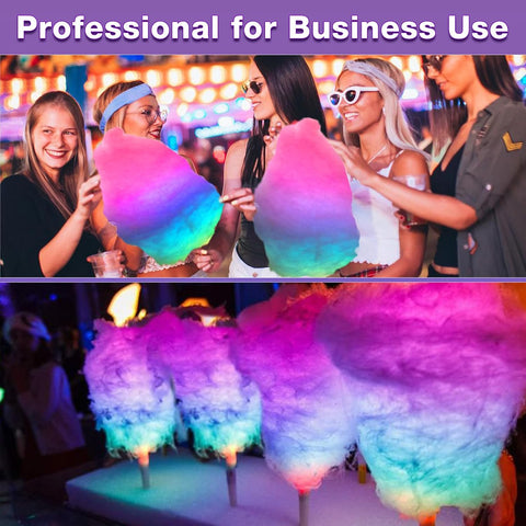 25-Pack LED Cotton Candy Glow Sticks, Cotton Candy Cone Alternative