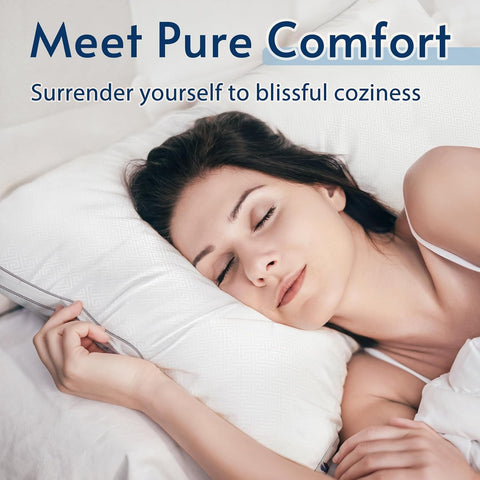 viewstar King Size Pillows Set of 2, Firm Support, White