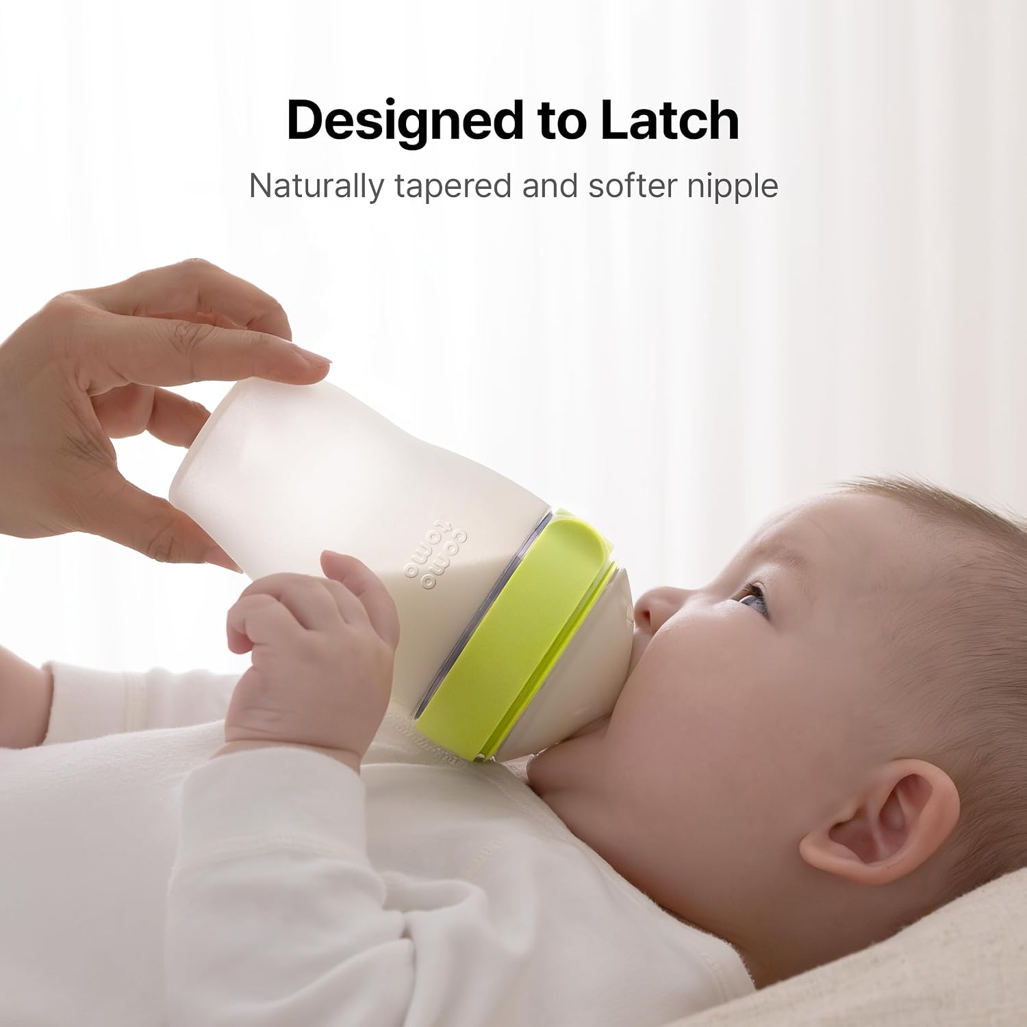 Comotomo Silicone Replacement Nipples for Baby Bottle Gen 2 (2026 Release) - Soft, Silicone Nipples with Dual Anti-Colic Vents Designed for Natural Latch (Pack of 2), Fast Flow (6+ Months)