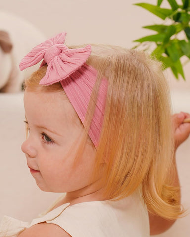 jollybows 8pcs Nylon Headbands for Baby Girls Infant Baby Bows