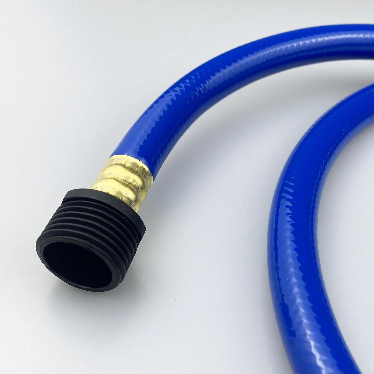 Darnassus PVC Garden Hose 1/2 Inch, 4 FT Flexible Water Hose Blue with Male and Female Plastic Fittings - No Leaking and Lightweight for Household Outdoors Lawns Patio