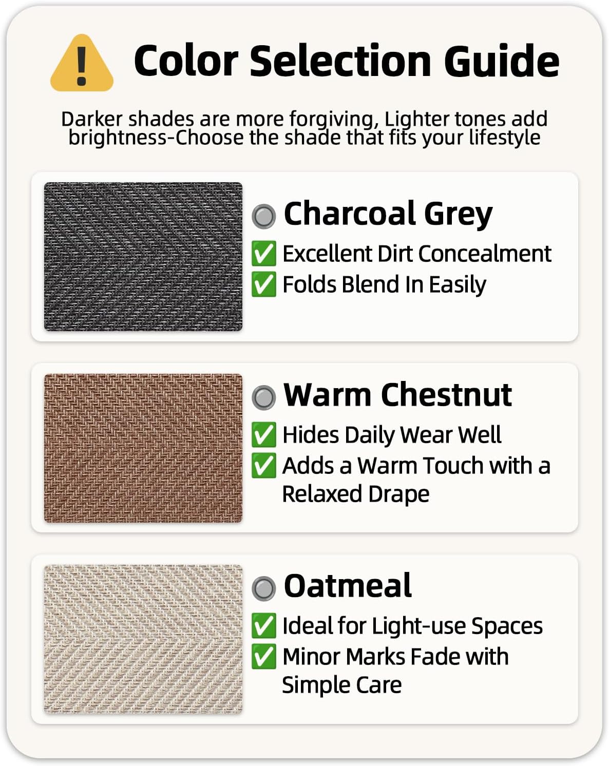 Color&Geometry Ultra Thin Indoor Door Mat 24"x36"Entrance Mat,Warm Chestnut