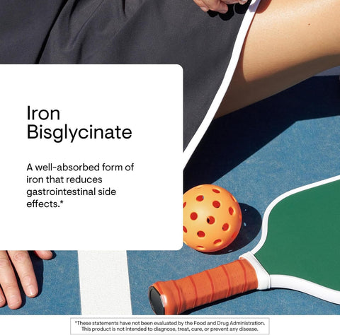 THORNE Iron Bisglycinate, 25 mg Iron Supplement, 60 Capsules
