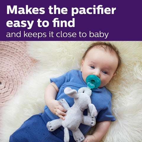 Philips Avent Soothie Snuggle Pacifier Holder with Detachable Pacifier, 0m+