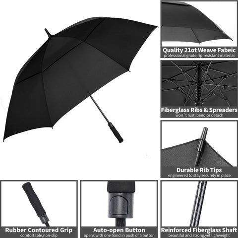 MRTLLOA Extra Large Golf Umbrella,54/62/68/72 Inch Automatic Open Umbrella