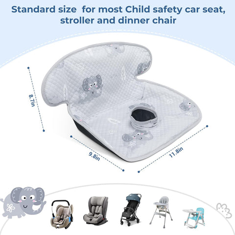 COOLBEBE Waterproof Car Seat Protector for Potty Training, Grey