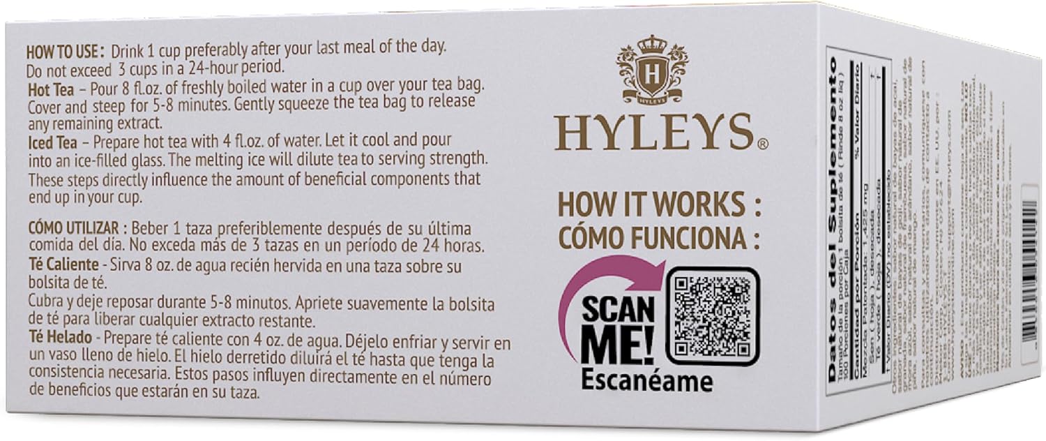 HYLEYS Slim Tea, 9 Flavor Weight Loss Variety Pack, 100 Bags (9 Pack Bulk)