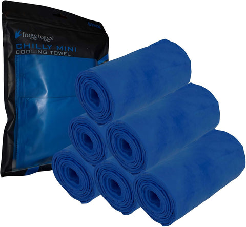 FROGG TOGGS Chilly Mini Cooling Neck Towel, 6 Pack