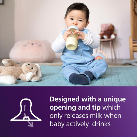 Philips Avent Natural PPSU Baby Bottles, Medium Flow, 9 oz, BPA-Free