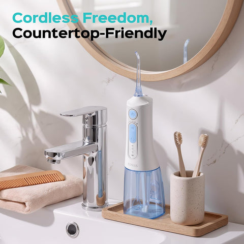 COSLUS ADA Accepted C51 Water Dental Flosser for Teeth, 3 Modes 6 Pressure