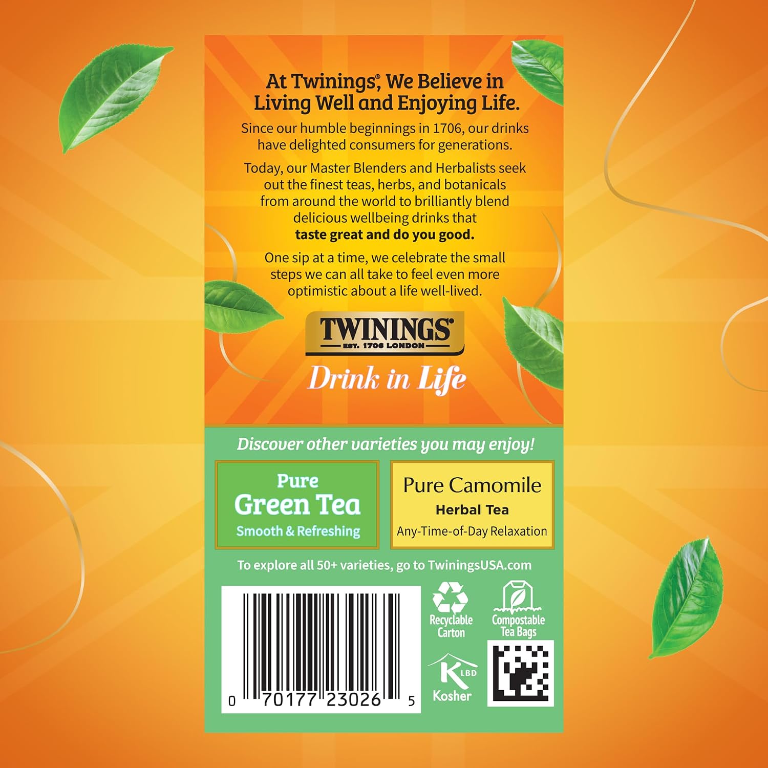 Twinings Pure White Tea Bags, Unopened Tender Tea Buds, 20 CT Box (6 Pack) | Delicate, Hand- Picked, Fine & Smooth, A Light, Natural Taste, 120 Foil Lined Individually Wrapped Bags, Enjoy Hot or Iced