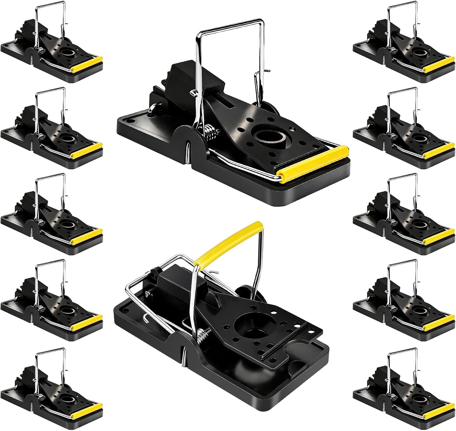 12 Pack Mouse Traps Indoor for Home, Reusable Mice Traps for House, Safe No Touch Humane Snap Traps, Small Mice Catchers for Home Indoor, Quick-Set Mousetraps Effective