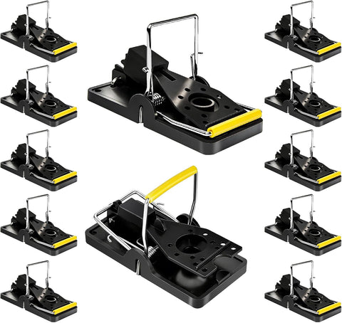 12 Pack Mouse Traps Indoor for Home, Reusable Mice Traps for House, Safe No Touch Humane Snap Traps, Small Mice Catchers for Home Indoor, Quick-Set Mousetraps Effective