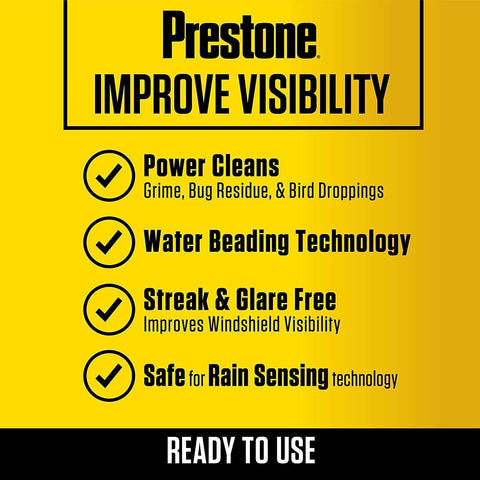 Prestone AS657 Bug Wash Windshield Washer Fluid, 1 Gallon (Pack of 2)