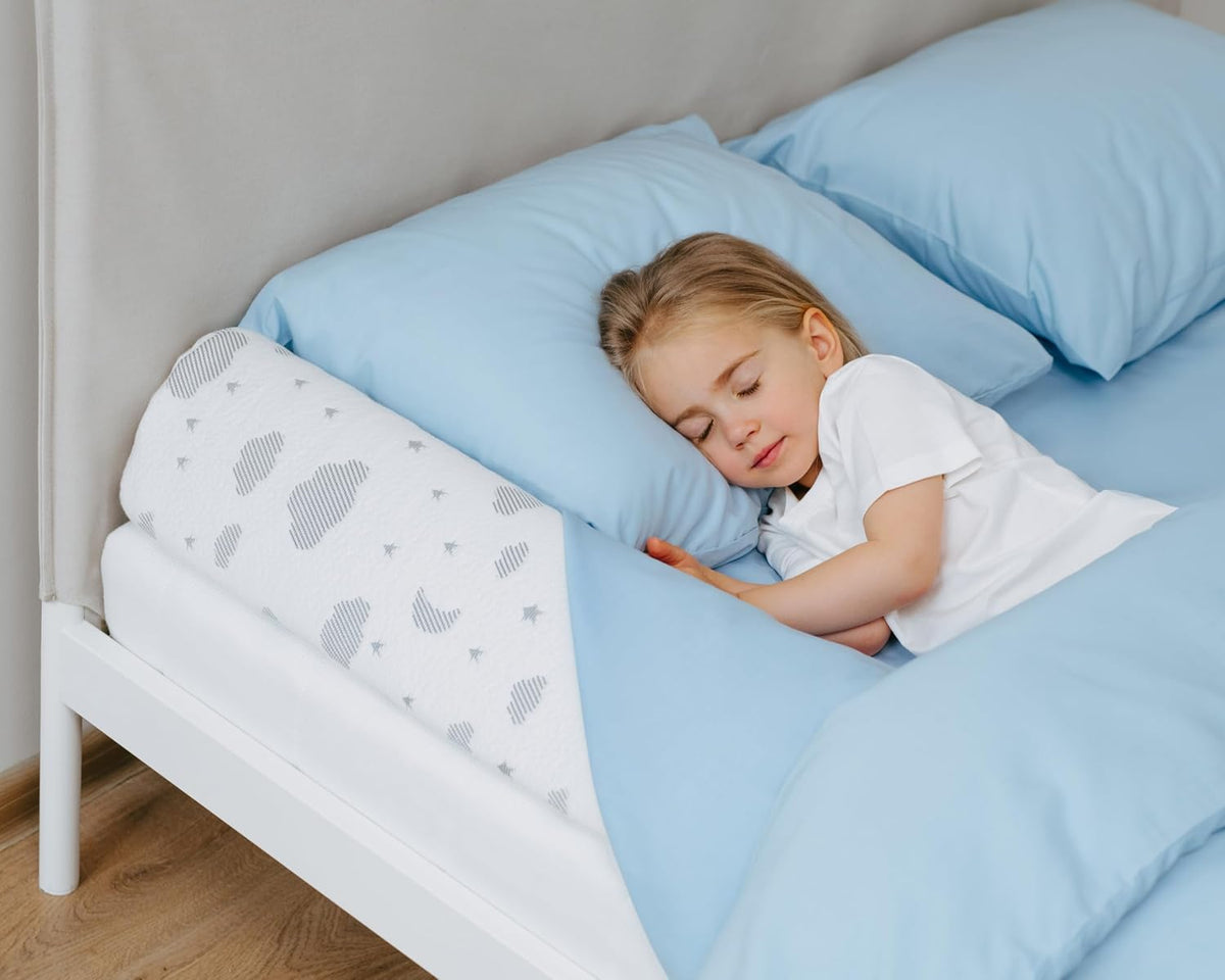 ComfyBumpy Bed Bumper for Toddlers 52" x 5" – Foam Rail Guard with Non-Slip Stability | Safer & More Secure Convex Design | Fits Twin, Full, Queen & King Mattresses