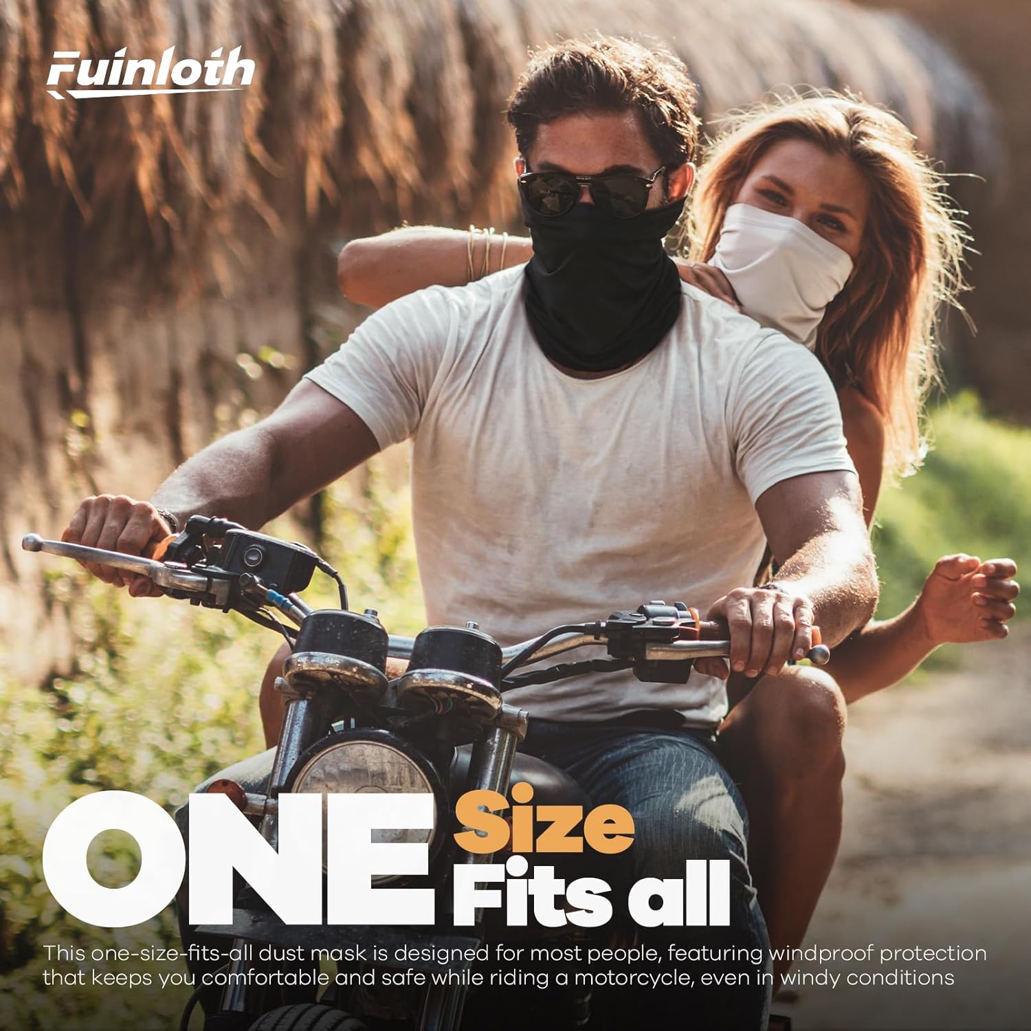 Fuinloth Neck Gaiter, 6 Pack Cooling UV Protection Bandana Face Mask Gator