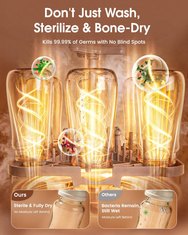 Tiny Marvels Upgraded All-in-One Baby Bottle Washer, Sterilizer and Dryer