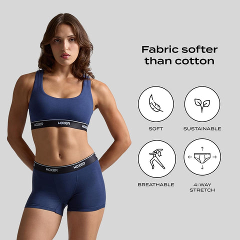 Woxer Womens Boxers - Star 3" Boy Shorts Underwear for Women - Boxer Briefs