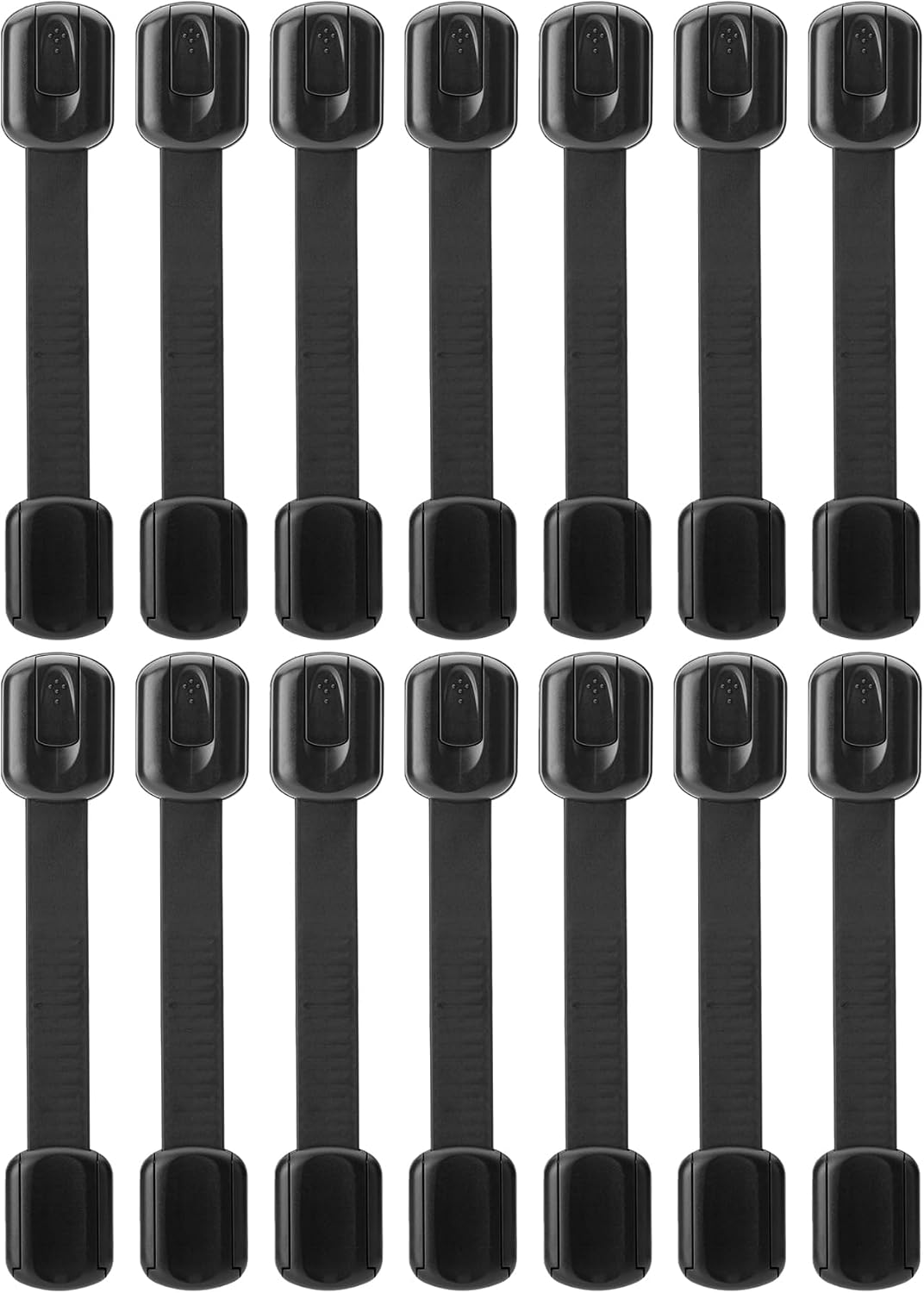Bates- Child Safety Strap Locks, 14 Pack, Black Baby Cabinet Locks, Toilet Locks Baby Proof, Child Proof Drawer Locks, Cabinet Baby Locks for Cabinets, Child Proof Cabinet Locks, Drawer Child Locks