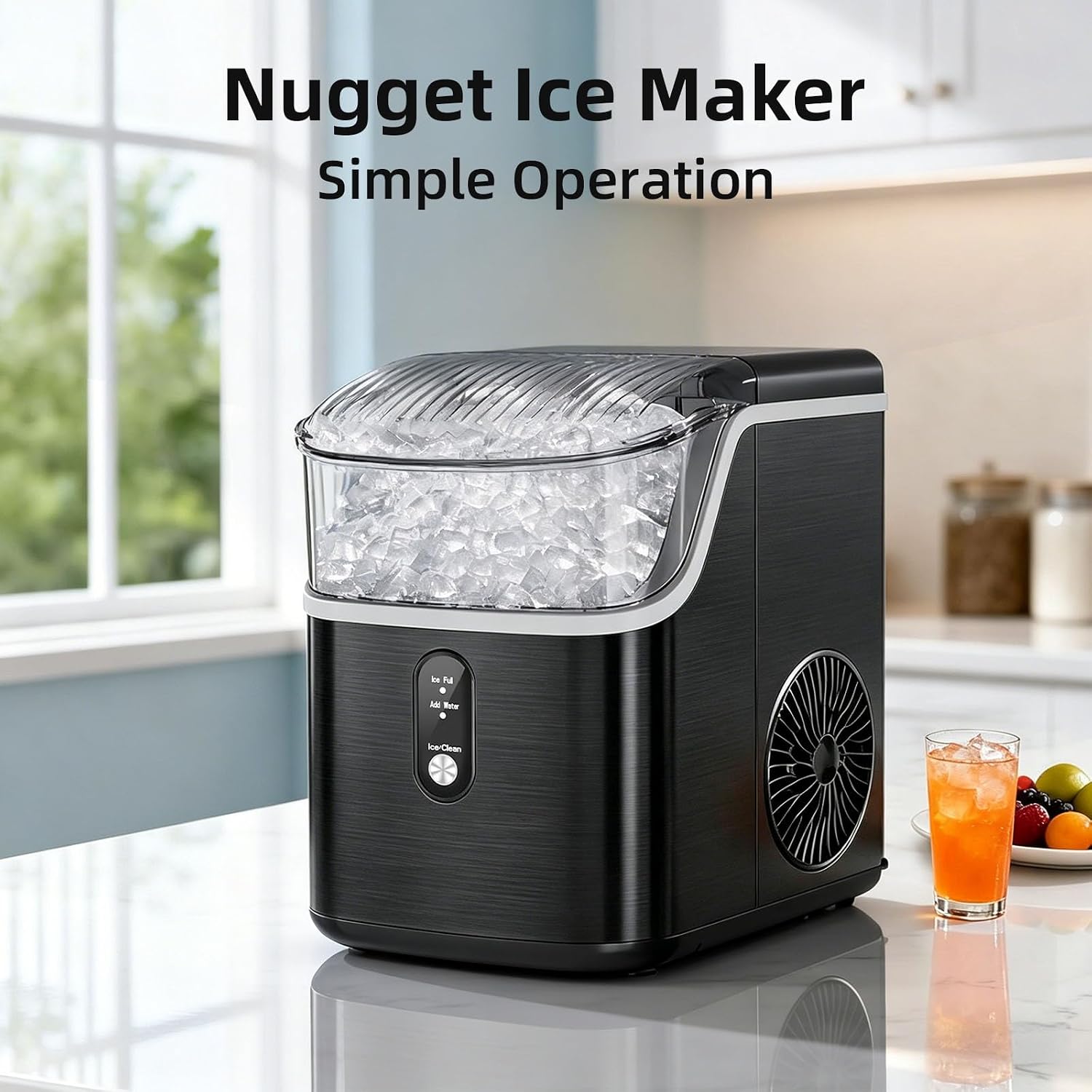 Antarctic Star Nugget Ice Maker Countertop with Chewable Ice