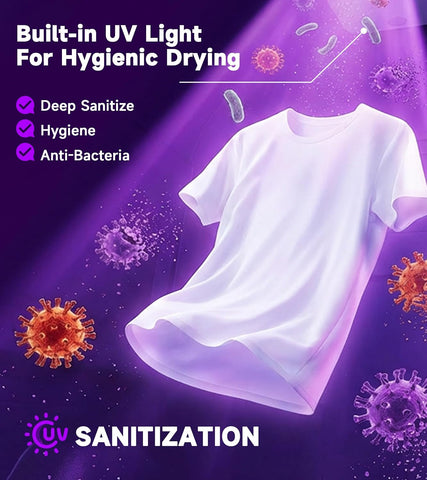 Portable Clothes Dryer, 600W Fast Drying Mini Dryer for Apartments, apartmen,Travel and RV, Compact Quiet Machine with Remote Control, 3 Timer Settings and Foldable Dry Bag