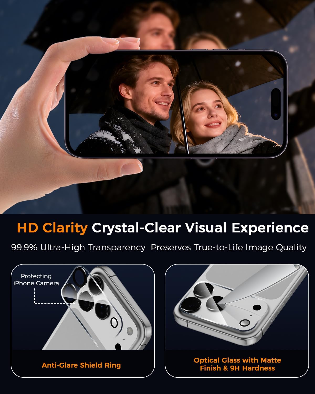 SIBEITU Screen Protector for iPhone 17 Pro Max Tempered Glass Film