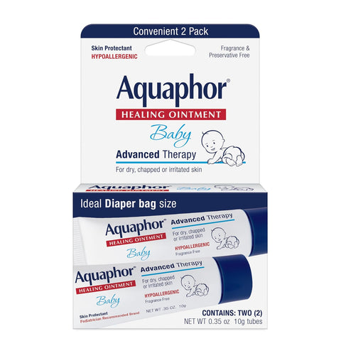 Aquaphor Baby Healing Ointment Skin Protectant, Travel Size, 2 x 0.35 OZ