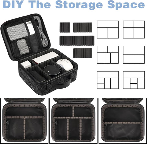 MATEIN Cord Organizer Case with Adjustable Divider, Large DJ Cable File Bag