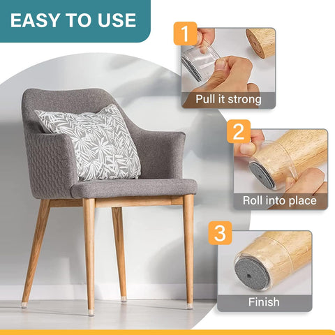 Ansible 24 Pcs Chair Leg Floor Protectors Round