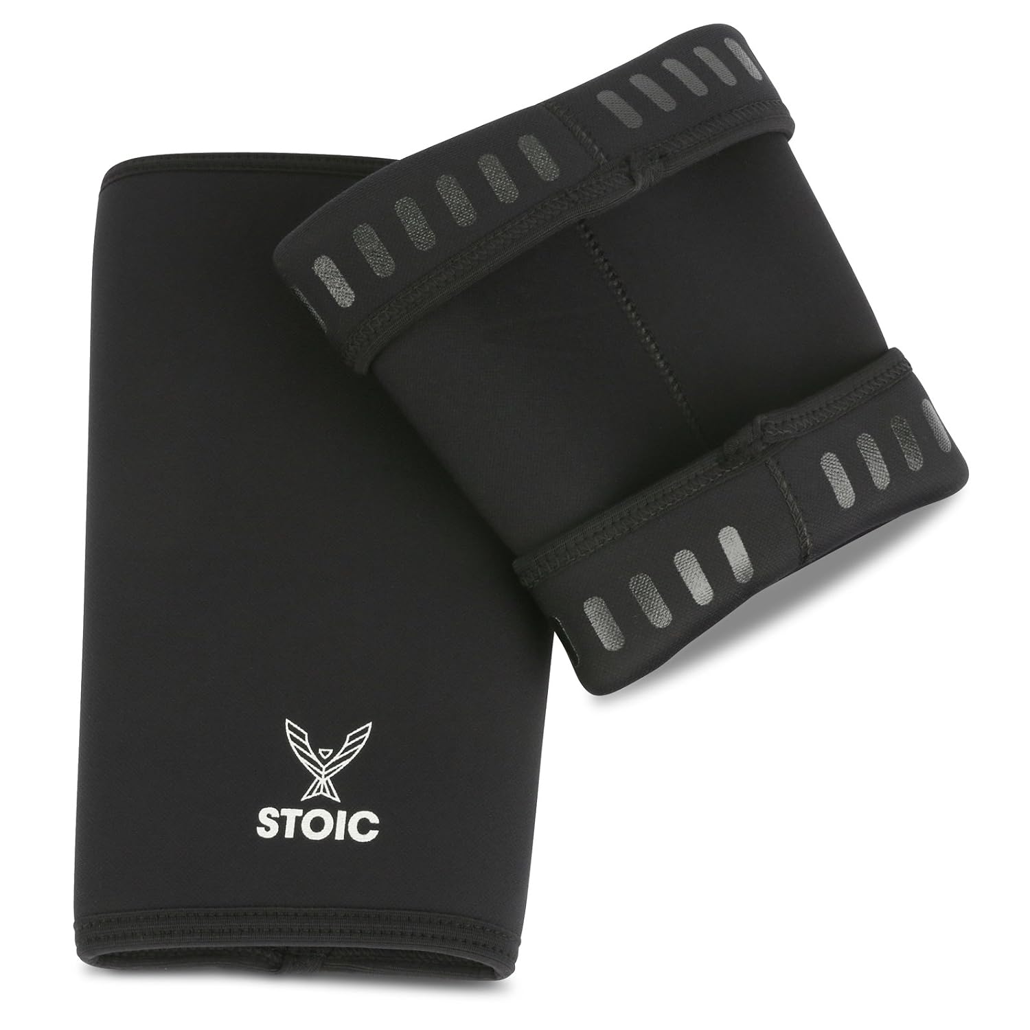 Stoic 7mm Neoprene Knee Sleeves for Men & Women - Black, Medium