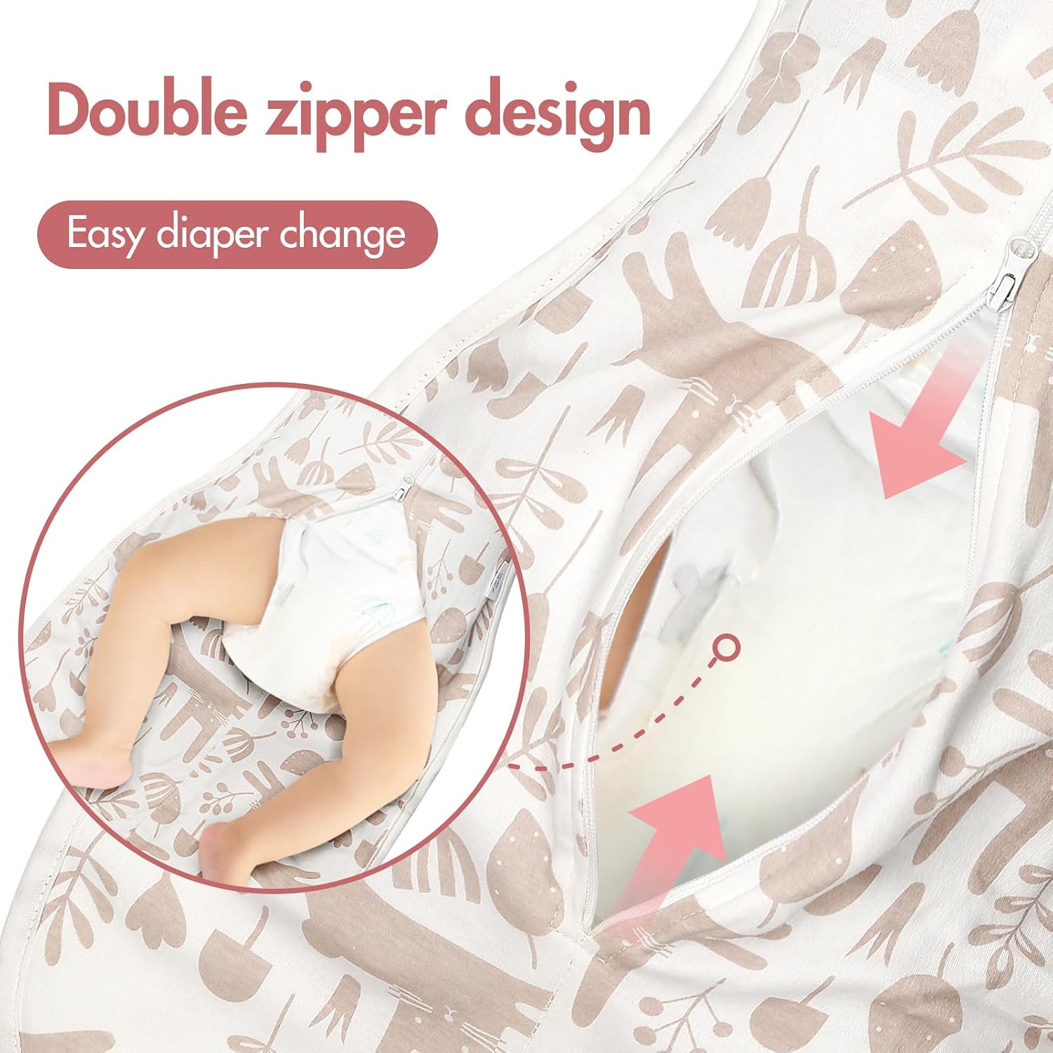 ANYEDDE 2-Pack Newborn Swaddle Sleep Sack, Arms Up Swaddles for Newborns
