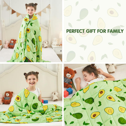 yescool Weighted Blanket 3Pound Cooling Heavy Throw Blanket Avocado 36"x48"