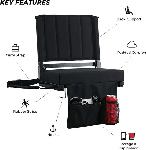 SPORT BEATS Stadium Seats with Back Support for Bleachers